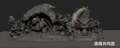 1/20 Scale Evolution Set of Gyarados - Pokemon Statue - MengShe Studio