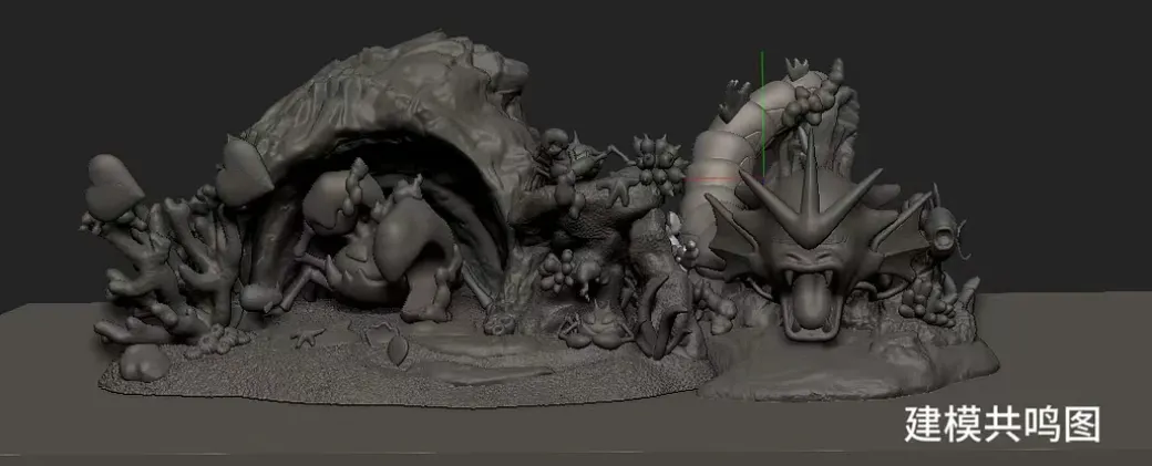 1/20 Scale Evolution Set of Gyarados - Pokemon Statue - MengShe Studio