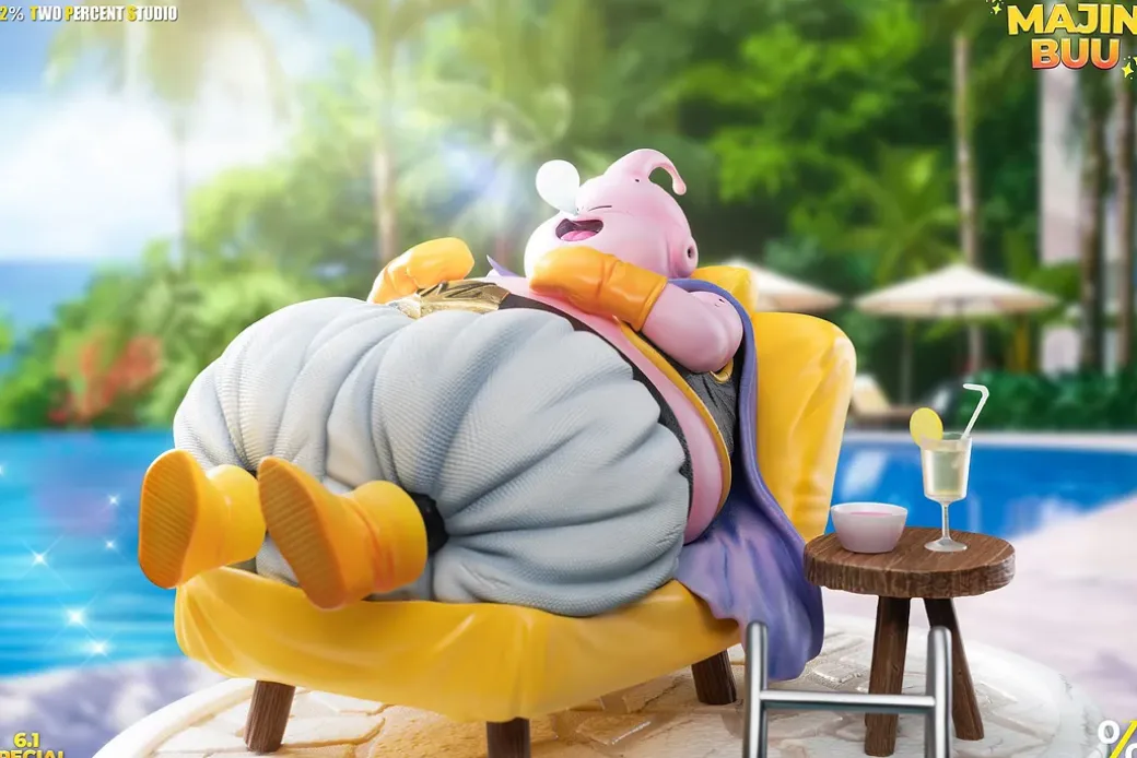 1/6 Scale Fat Buu in Swimpool - Dragon Ball Resin Statue - Two Percent Studio