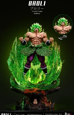 1/6 Scale Fearsome Rampage Legendary Super Saiyan Broly with LED - Dragon Ball Resin Statue - D-M Studios