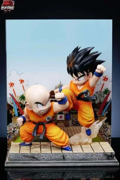 1/5 Scale Fierce Fighting Series 001 Little Son Goku VS Krillin - Dragon Ball Resin Statue - Kylin Studio