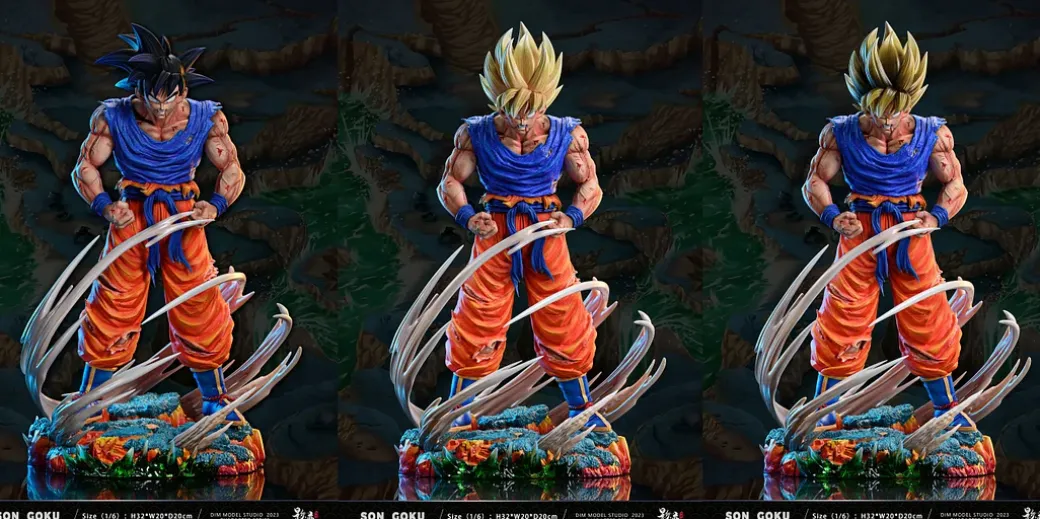 1/6 Scale First Super Saiyan Son Goku - Dragon Ball Resin Statue - D-M Studios