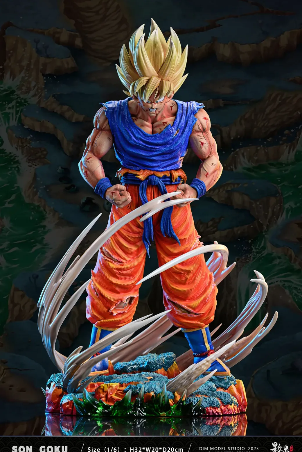 1/6 Scale First Super Saiyan Son Goku - Dragon Ball Resin Statue - D-M Studios