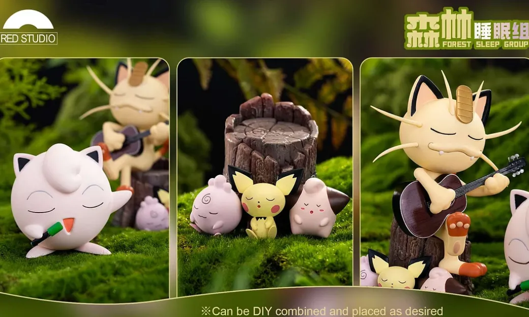 1/10 Scale Forest Sleeping Set - Pokemon Resin Statue - Red Studio