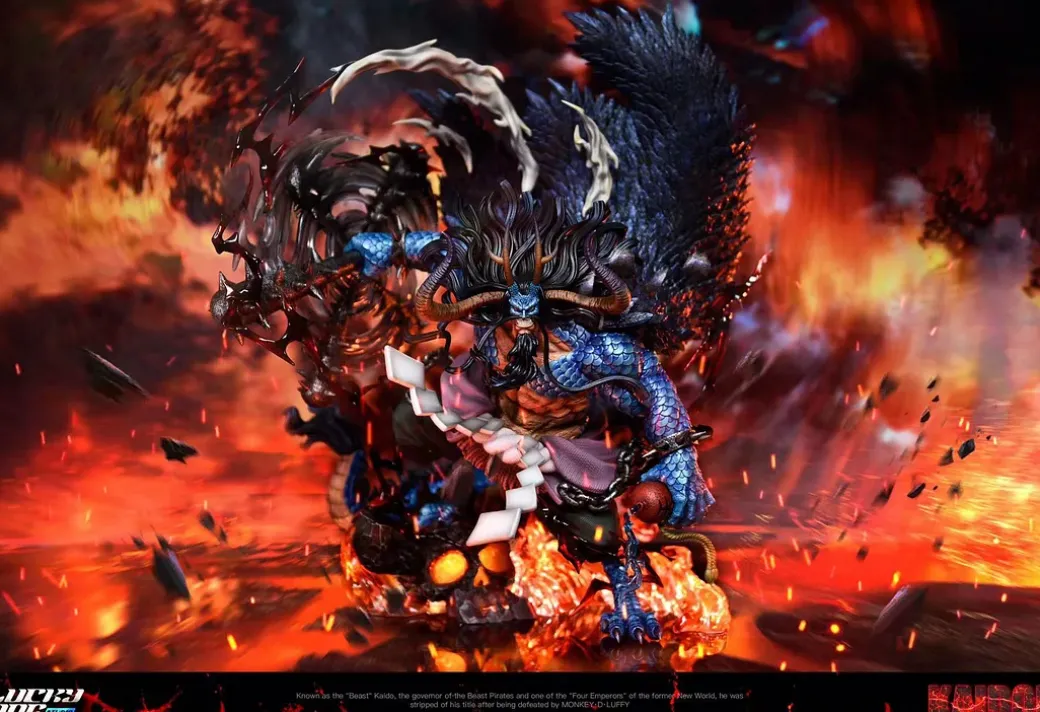 1/6 Scale Four Emperors Beast Form Kaido with LED - ONE PIECE Resin Statue - LuckyDog Studio