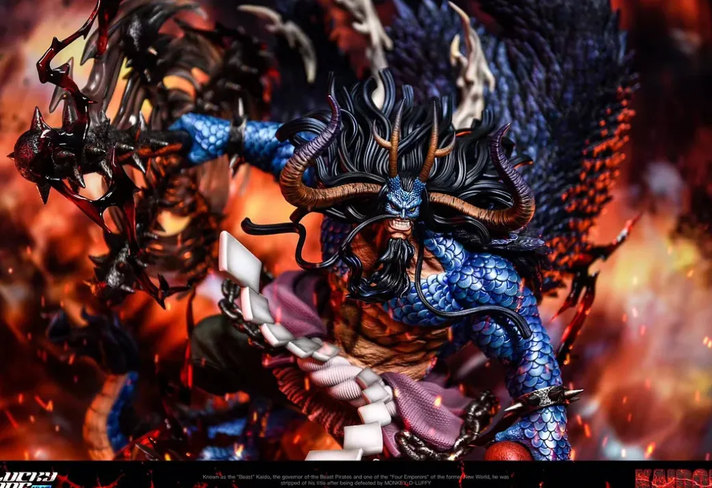 1/6 Scale Four Emperors Beast Form Kaido with LED - ONE PIECE Resin Statue - LuckyDog Studio