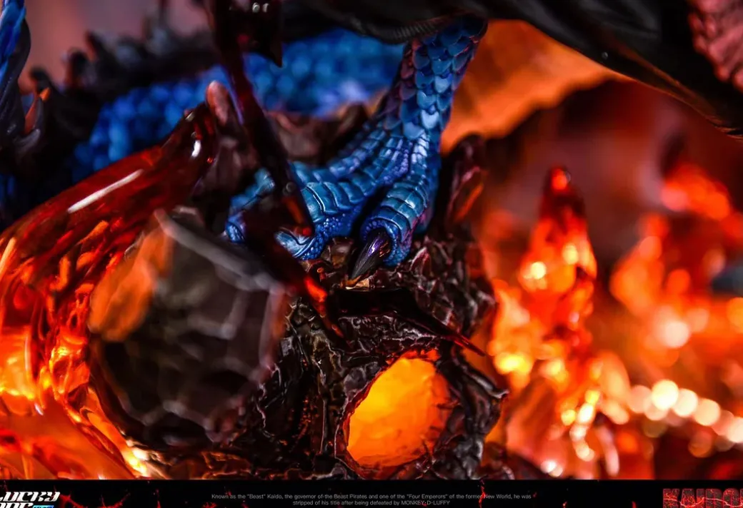 1/6 Scale Four Emperors Beast Form Kaido with LED - ONE PIECE Resin Statue - LuckyDog Studio