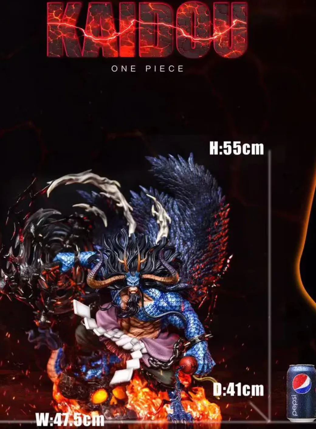 1/6 Scale Four Emperors Beast Form Kaido with LED - ONE PIECE Resin Statue - LuckyDog Studio