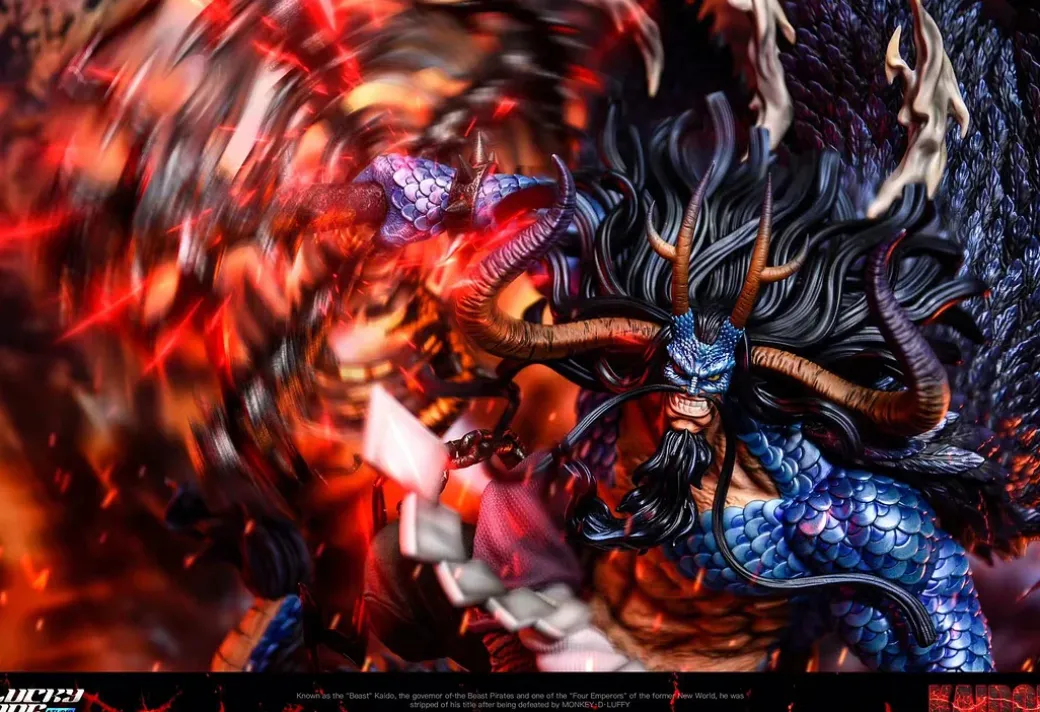 1/6 Scale Four Emperors Beast Form Kaido with LED - ONE PIECE Resin Statue - LuckyDog Studio