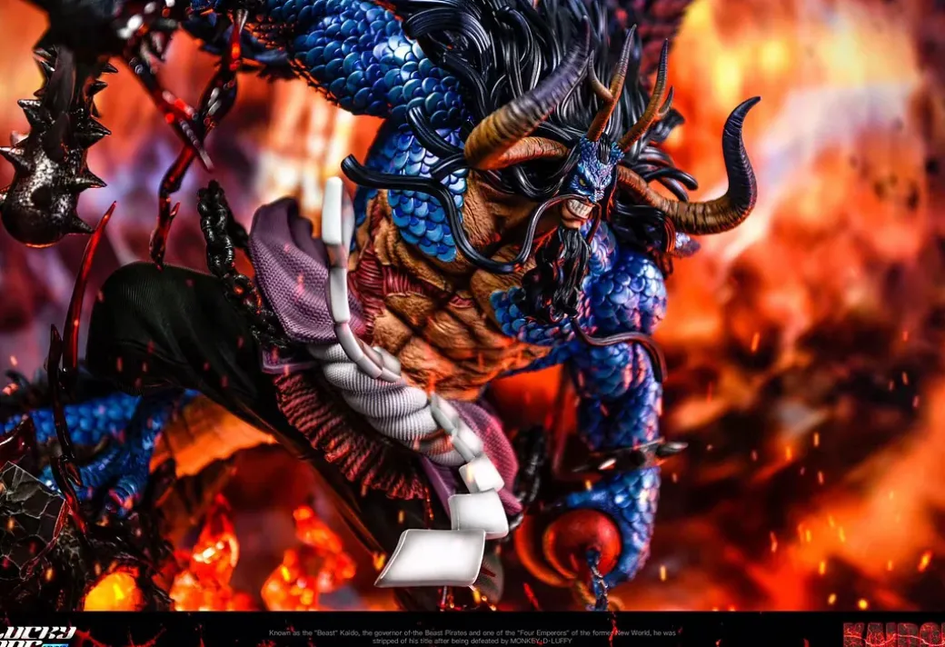 1/6 Scale Four Emperors Beast Form Kaido with LED - ONE PIECE Resin Statue - LuckyDog Studio