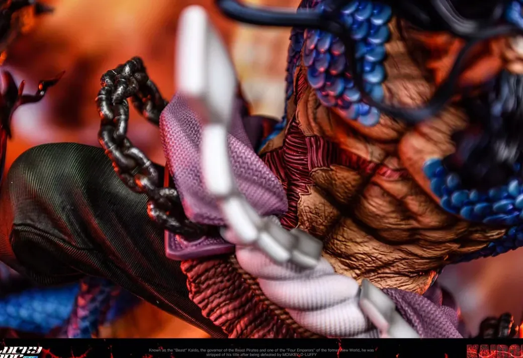 1/6 Scale Four Emperors Beast Form Kaido with LED - ONE PIECE Resin Statue - LuckyDog Studio