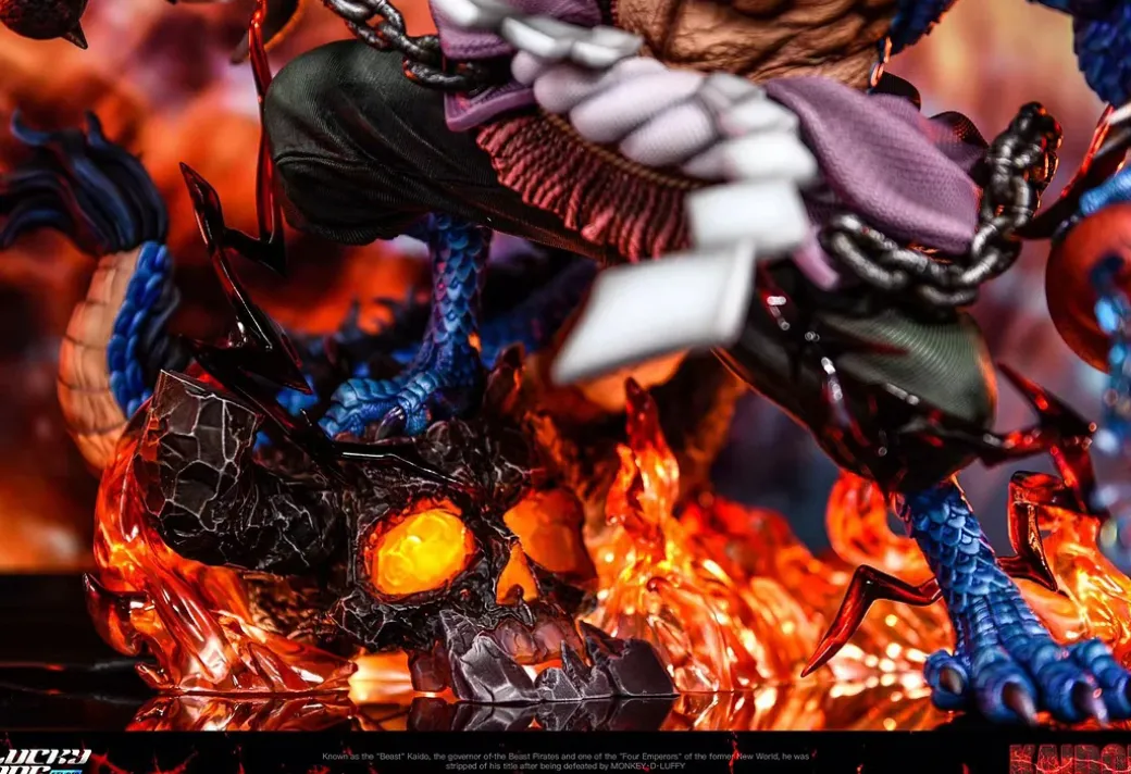 1/6 Scale Four Emperors Beast Form Kaido with LED - ONE PIECE Resin Statue - LuckyDog Studio