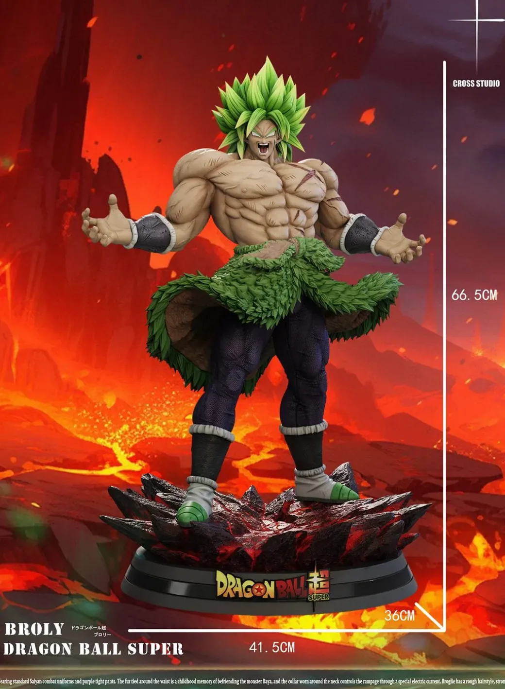 1/6 Scale Full Power Broly - Dragon Ball Resin Statue - Cross Studios