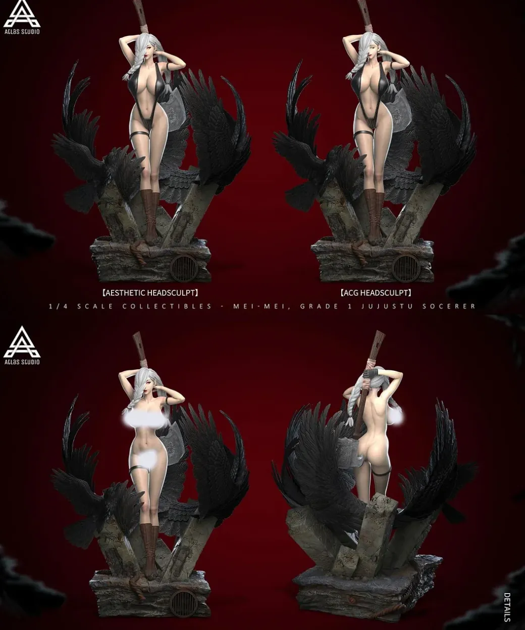 1/4 Scale Grade 1 Jujutsu Sorcerer Mei Mei - Jujutsu Kaisen Resin Statue - Atlas Studio