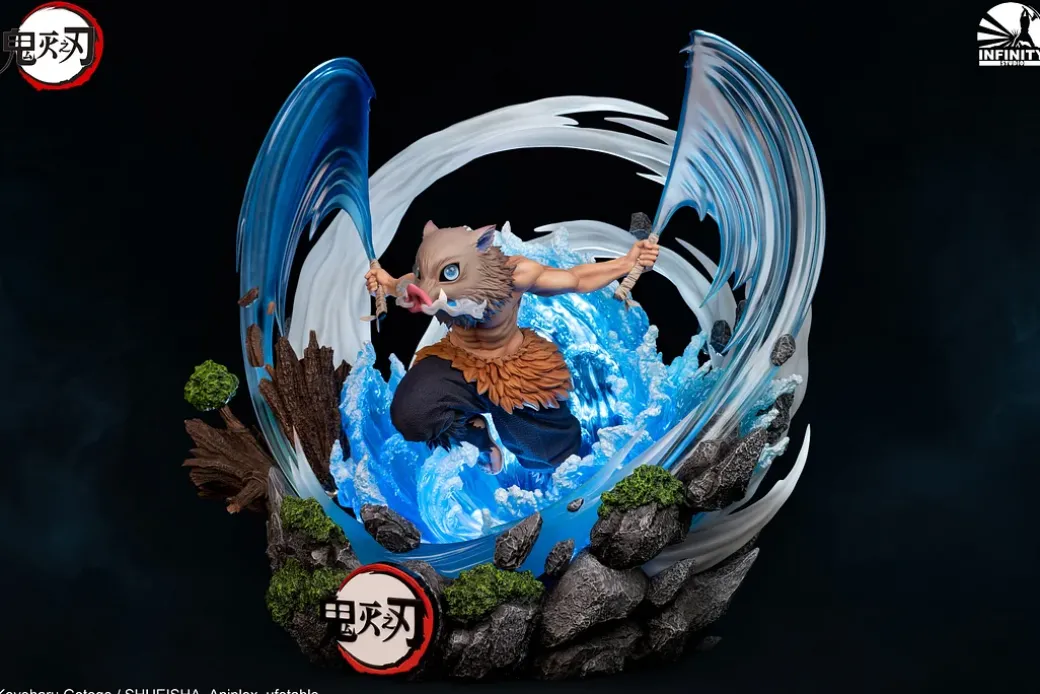 1/4 Scale Hashibira Inosuke with LED - Demon Slayer: Kimetsu No Yaiba Resin Statue - Infinity Studios