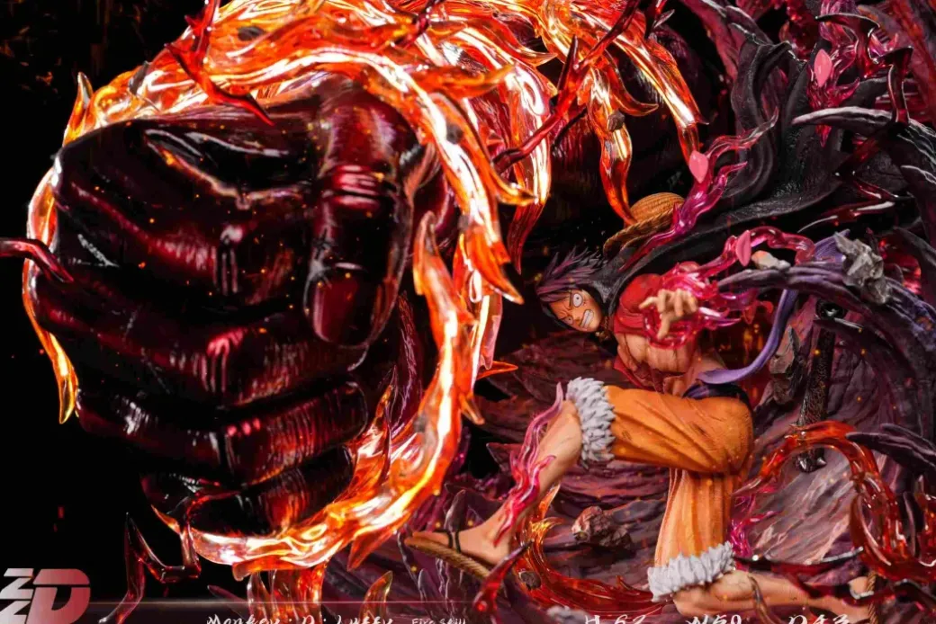 1/6 Scale Hellfire Monkey D. Luffy with LED - ONE PIECE Resin Statue - ZZDD Studios
