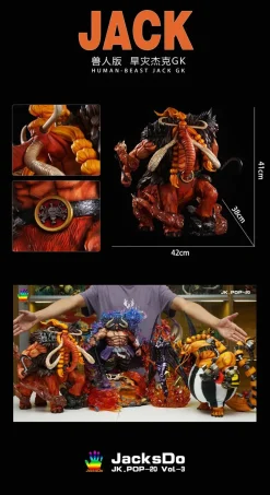 1/8 Scale Human-Beast Form Jack - ONE PIECE Resin Statue - JacksDo Studios