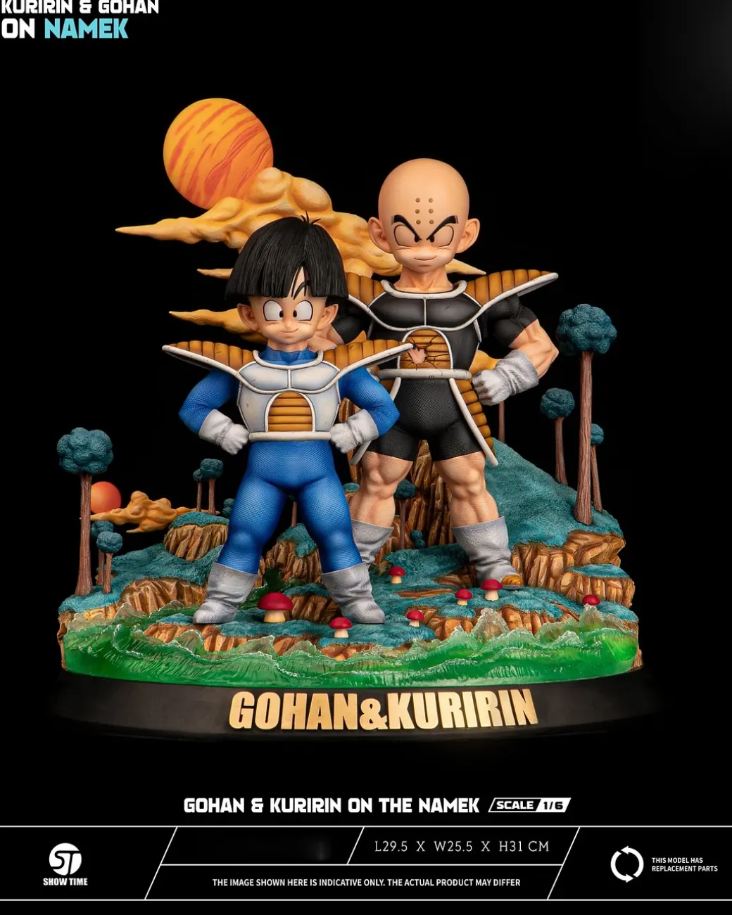 1/6 Scale Krillin/ Kuririn & Son Gohan on The Namek with LED - Dragon Ball Resin Statue - ShowTime Studio