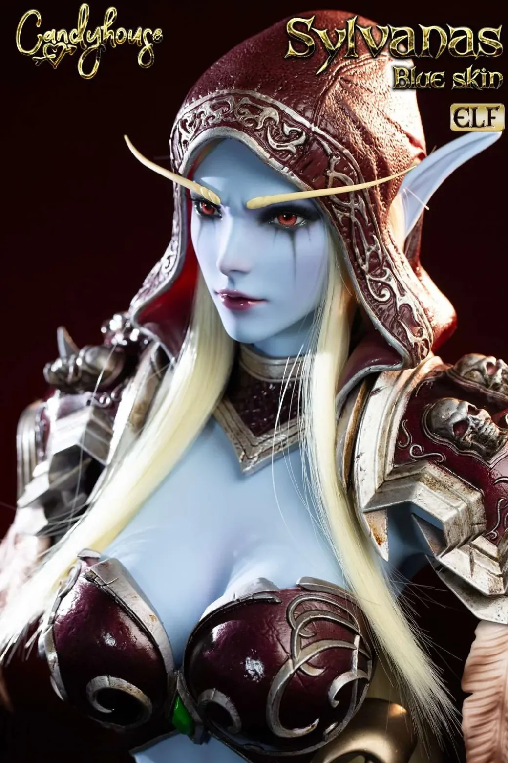 1/3 Scale Lady Sylvanas Windrunner Bust Statue - World of Warcraft Resin Statue - CandyHouse Studio
