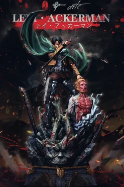 1/6 Scale Levi Ackerman carrying Zeke Yeager - Attack On Titan Resin Statue - LC-Studios