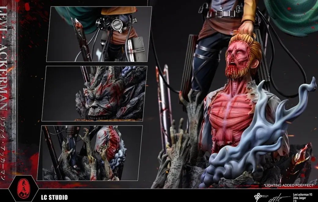 1/6 Scale Levi Ackerman carrying Zeke Yeager - Attack On Titan Resin Statue - LC-Studios