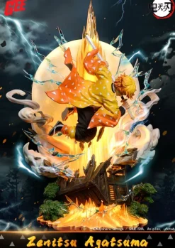 1/5 Scale Licensed Thunderclap and Flash Agatsuma Zenitsu with LED - Demon Slayer: Kimetsu No Yaiba Resin Statue - GEE Studios