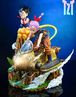 1/6 Scale Little Son Goku & Bulma with LED - Dragon Ball Resin Statue - TZT Studio