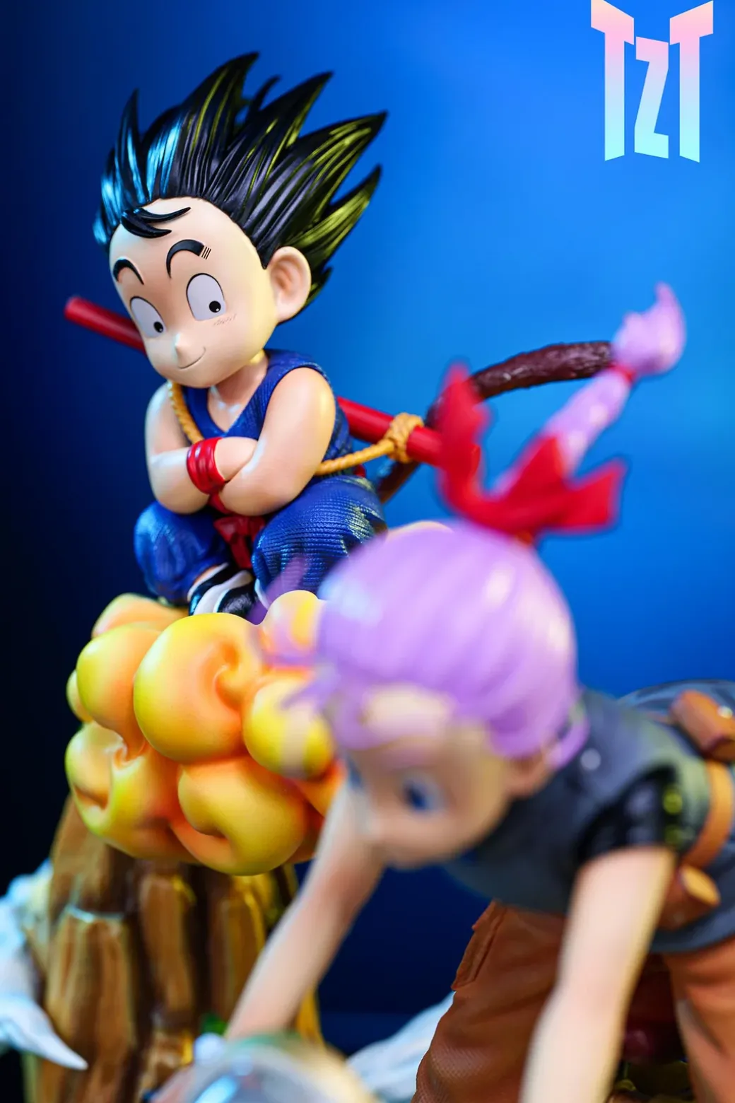 1/6 Scale Little Son Goku & Bulma with LED - Dragon Ball Resin Statue - TZT Studio