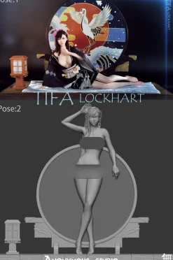 1/4 Scale Lockhart Tifa with LED - (FF7) Final Fantasy VII Resin Statue - Anonymous Studios