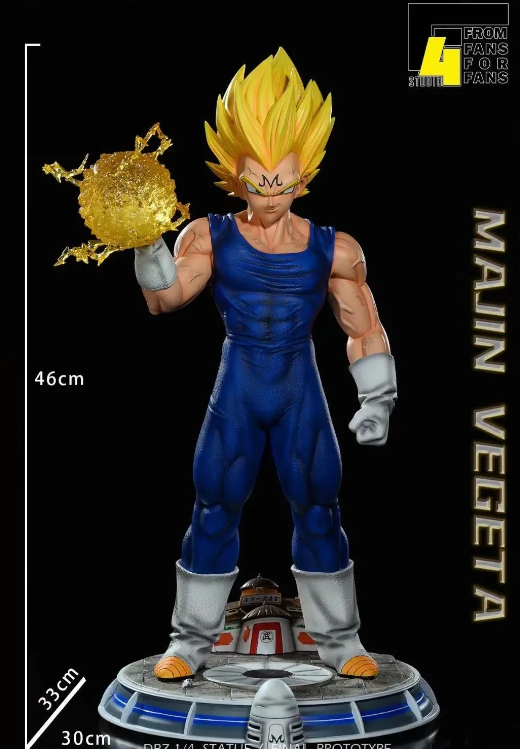 1/4 Scale Majin Vegeta with LED - Dragon Ball Resin Statue - F4 Studios