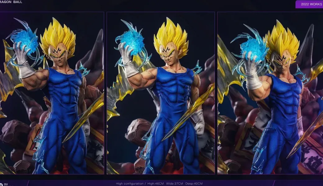 1/6 Scale Majin Vegeta with LED - Dragon Ball Resin Statue - Du-Studio