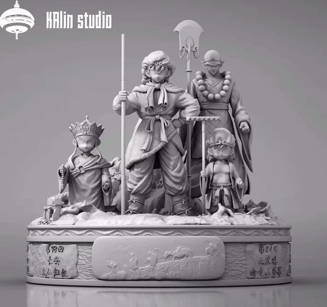 1/6 Scale Master & Apprentice 01 Tang Monk Krillin - Dragon Ball Resin Statue - Kalin Studio