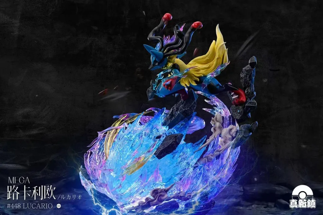 1/10 Scale Mega Evolution Series 001 Mega Lucario with LED - Pokemon Resin Statue - ZhenXinZhen Studios