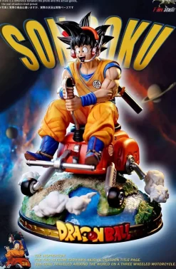 1/7 Scale Motorcycle Son Goku - Dragon Ball Resin Statue - T-Rex Studio
