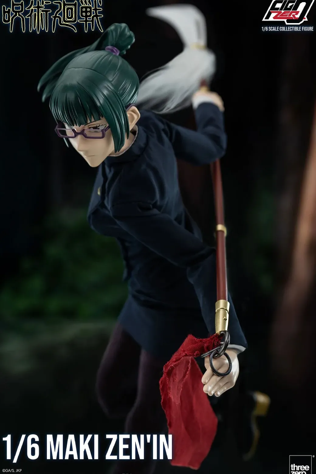 1/6 Scale Movable FigZero Series Maki Zenin - Jujutsu Kaisen Official Statue - THREEZERO
