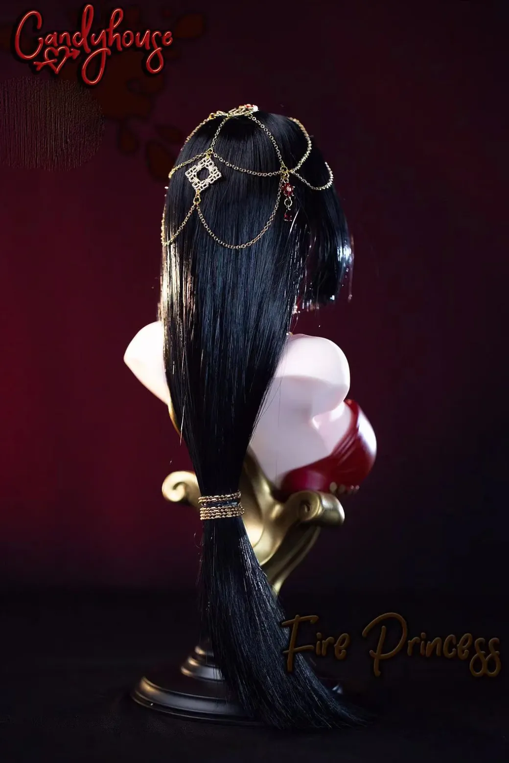 1/3 Scale Movable Fire Princess Bust Statue - Original Design Resin Statue - CandyHouse Studio