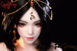 1/3 Scale Movable Fire Princess Bust Statue - Original Design Resin Statue - CandyHouse Studio