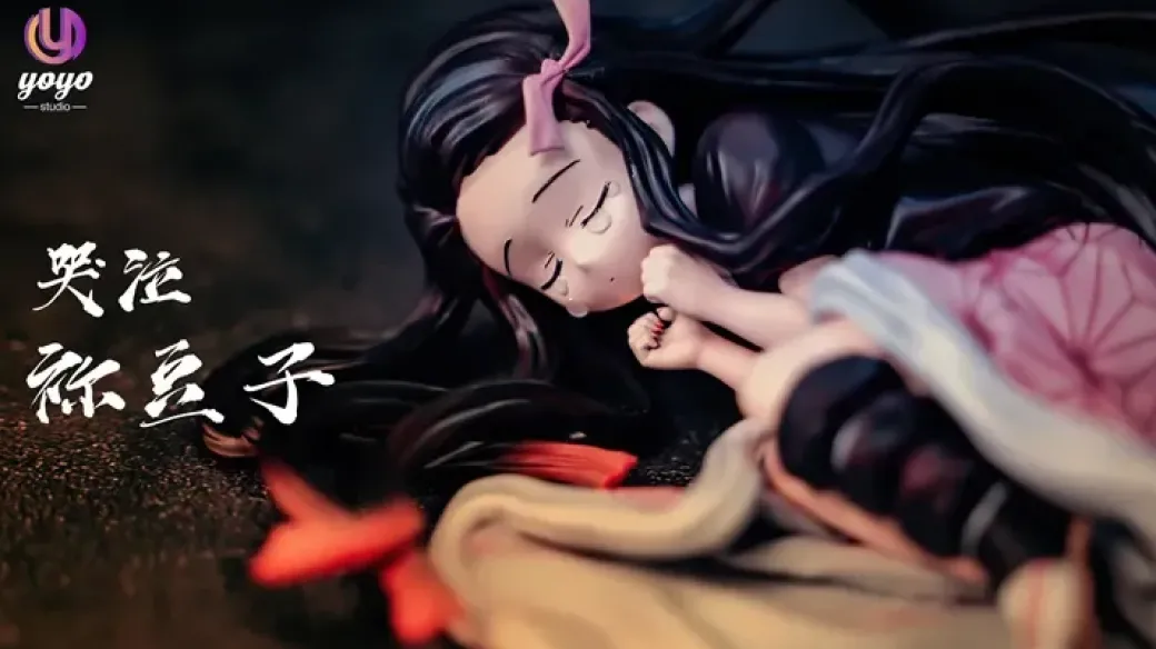 1/6 Scale Nezuko Fully Awakened Form & Crying Little Nezuko - Demon Slayer: Kimetsu no Yaiba Resin Statue - YOYO-Studios