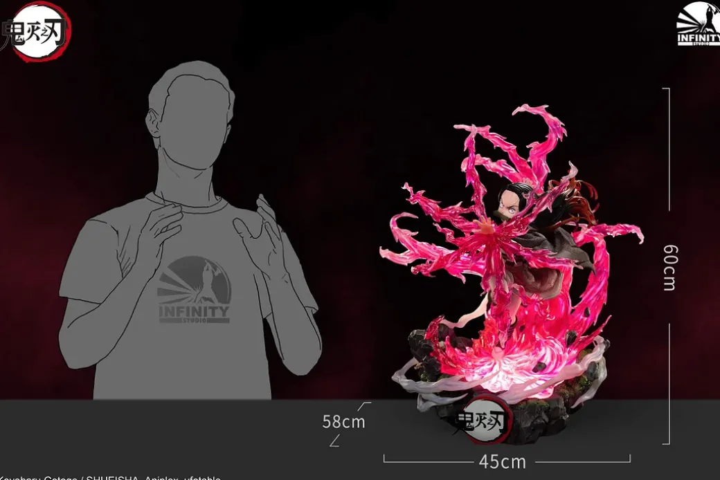 1/4 Scale Nezuko Kamado with LED - Demon Slayer: Kimetsu No Yaiba Resin Statue - Infinity Studios