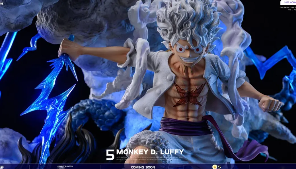 1/6 Scale Nika Monkey D. Luffy vs Full Beast Form Kaidou with LED - ONE PIECE Resin Statue - ZZDD Studios