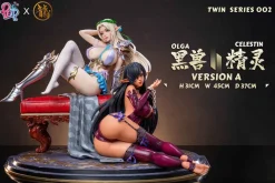 1/4 Scale Olga Discordia & Celestine Lucullus - Mahou Kaiju Series Resin Statue - Dragon Studios