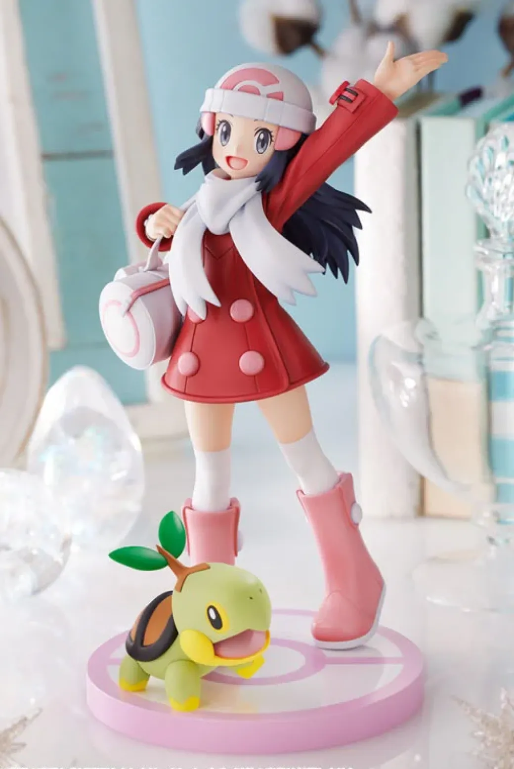 1/8 Scale PV066 Dawn & Turtwig - Pokemon Official Statue - Kotobukiya