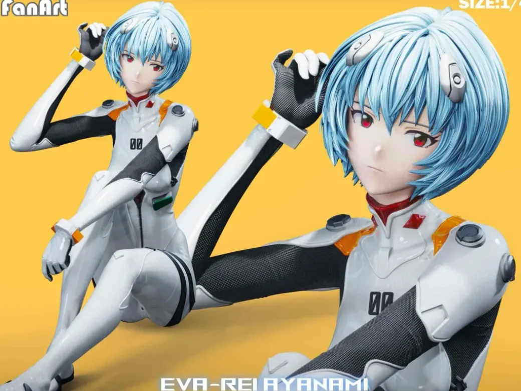 1/4 Scale Rei Ayanami with LED - (EVA) Neon Genesis EVAngelion Resin Statue - FanArt Studio