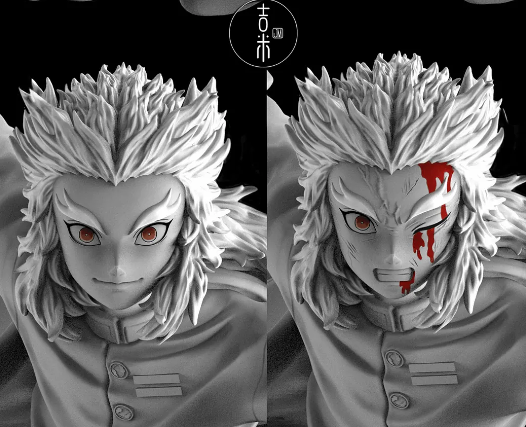 1/6 Scale Rengoku Kyoujurou with LED - Demon Slayer: Kimetsu no Yaiba Resin Statue - JM Studios