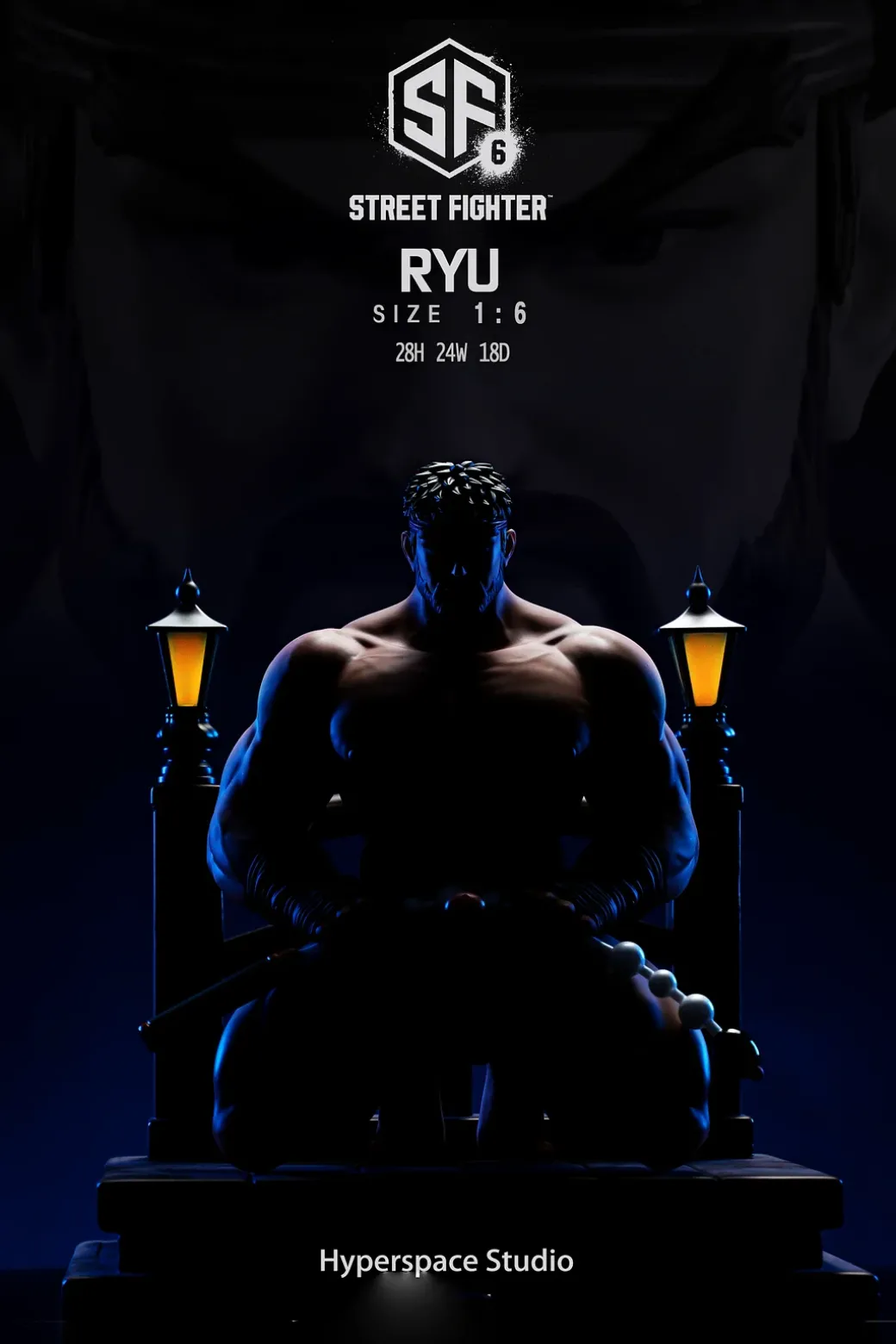 1/6 Scale Ryu with LED - Street Fighter Resin Statue - Hyperspace Studios
