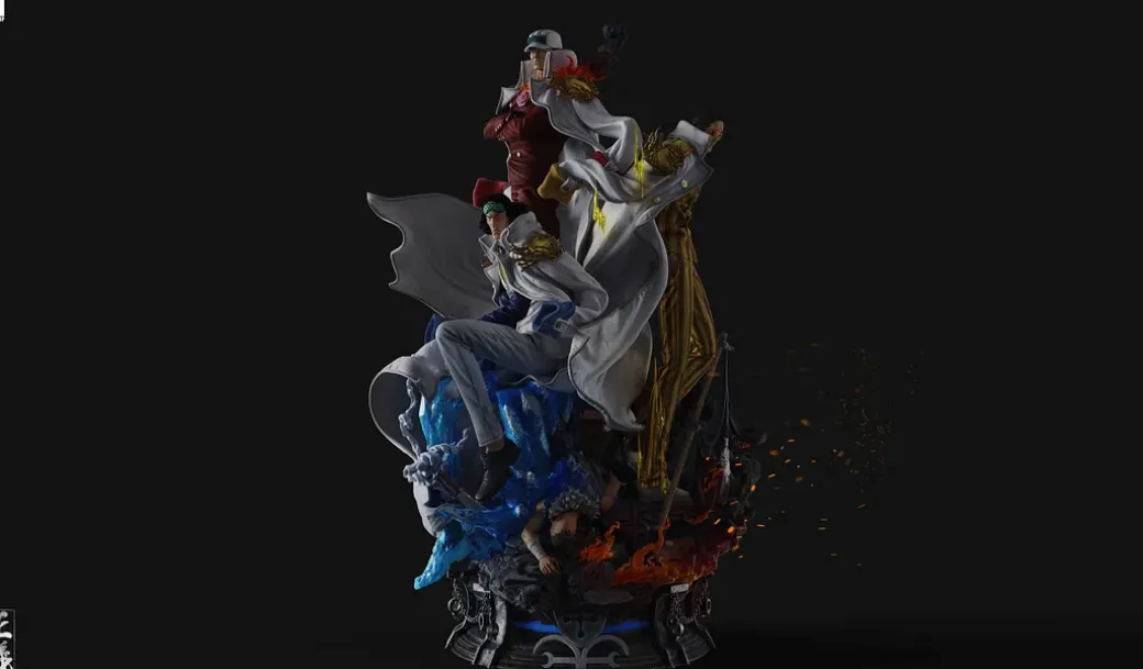1/8 Scale Sakazuki, Borsalino & Kuzan - ONE PIECE Resin Statue -  LAST SLEEP Studios