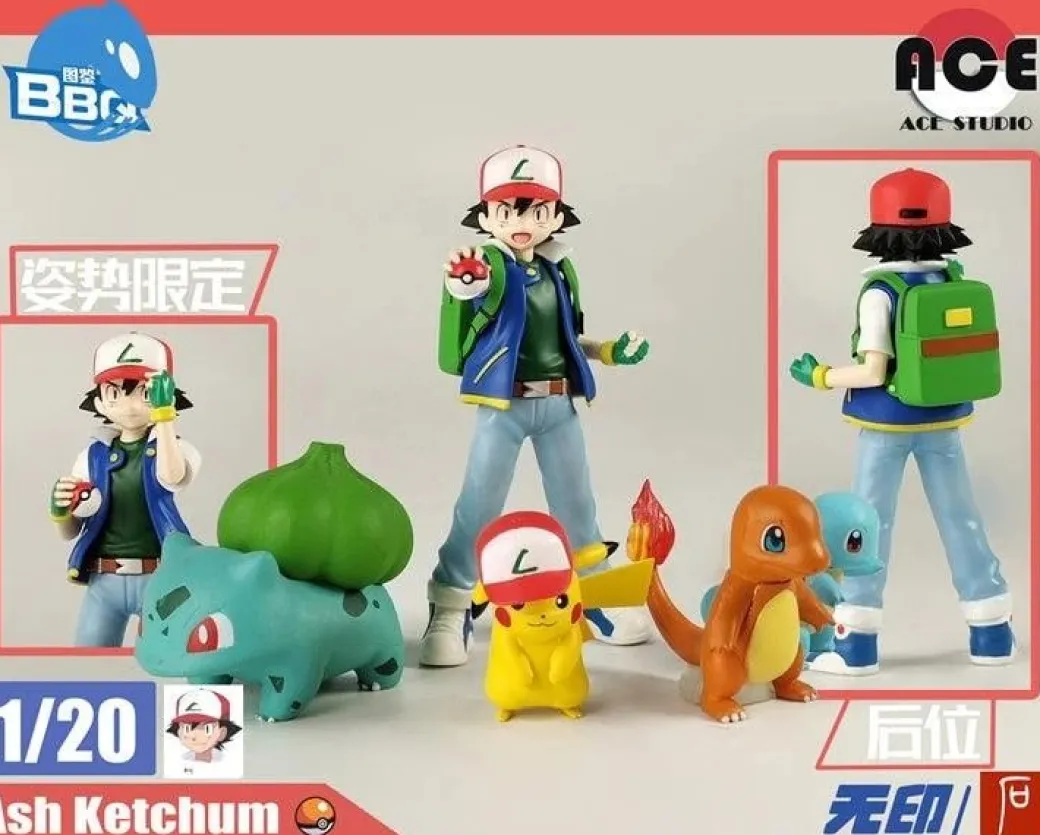 1/20 Scale Scale World Zukan TV Series Pokémon Journeys ver. Ash Ketchum - Pokemon Resin Statue - TuJianBBQ Studios