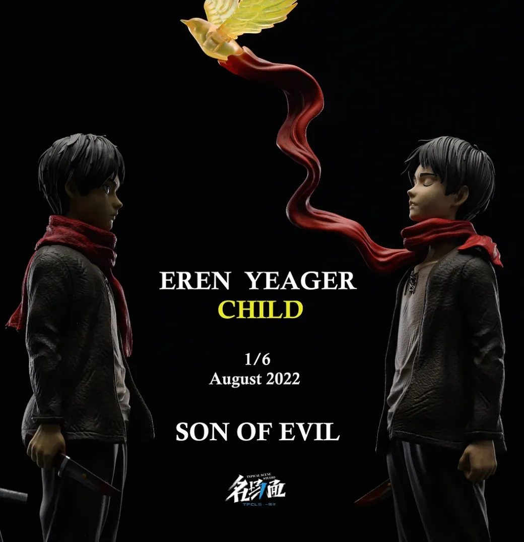 1/6 Scale Scarf Birdcage Child Eren Yeager - Attack On Titan Resin Statue - Typical Scene Studio