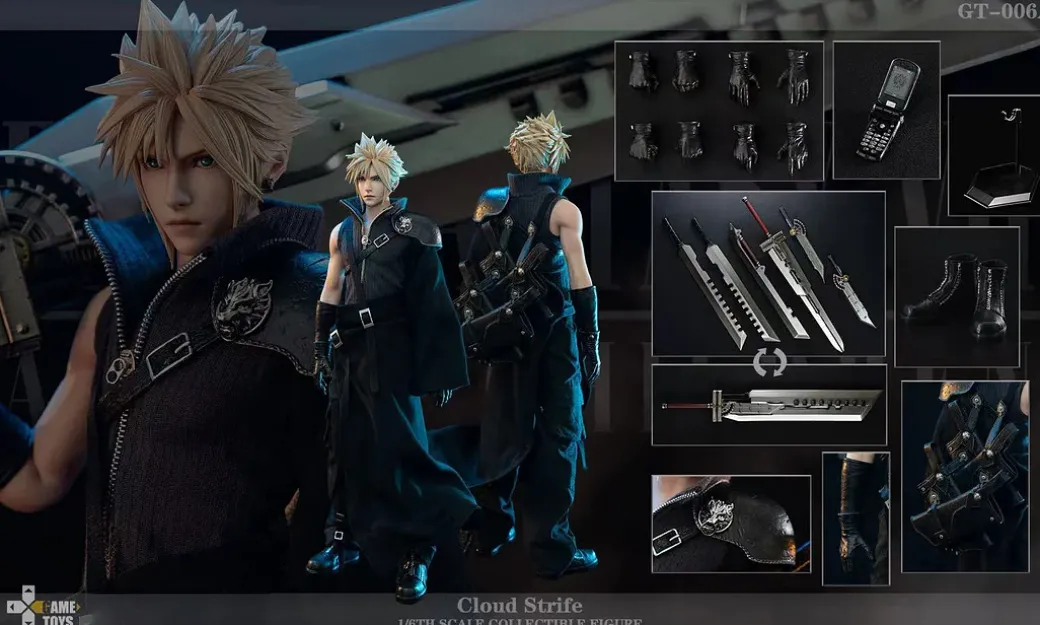 1/6 Scale Sction Figure AC ver. Cloud Strife - (FF7) Final Fantasy VII Statue - GAMETOYS