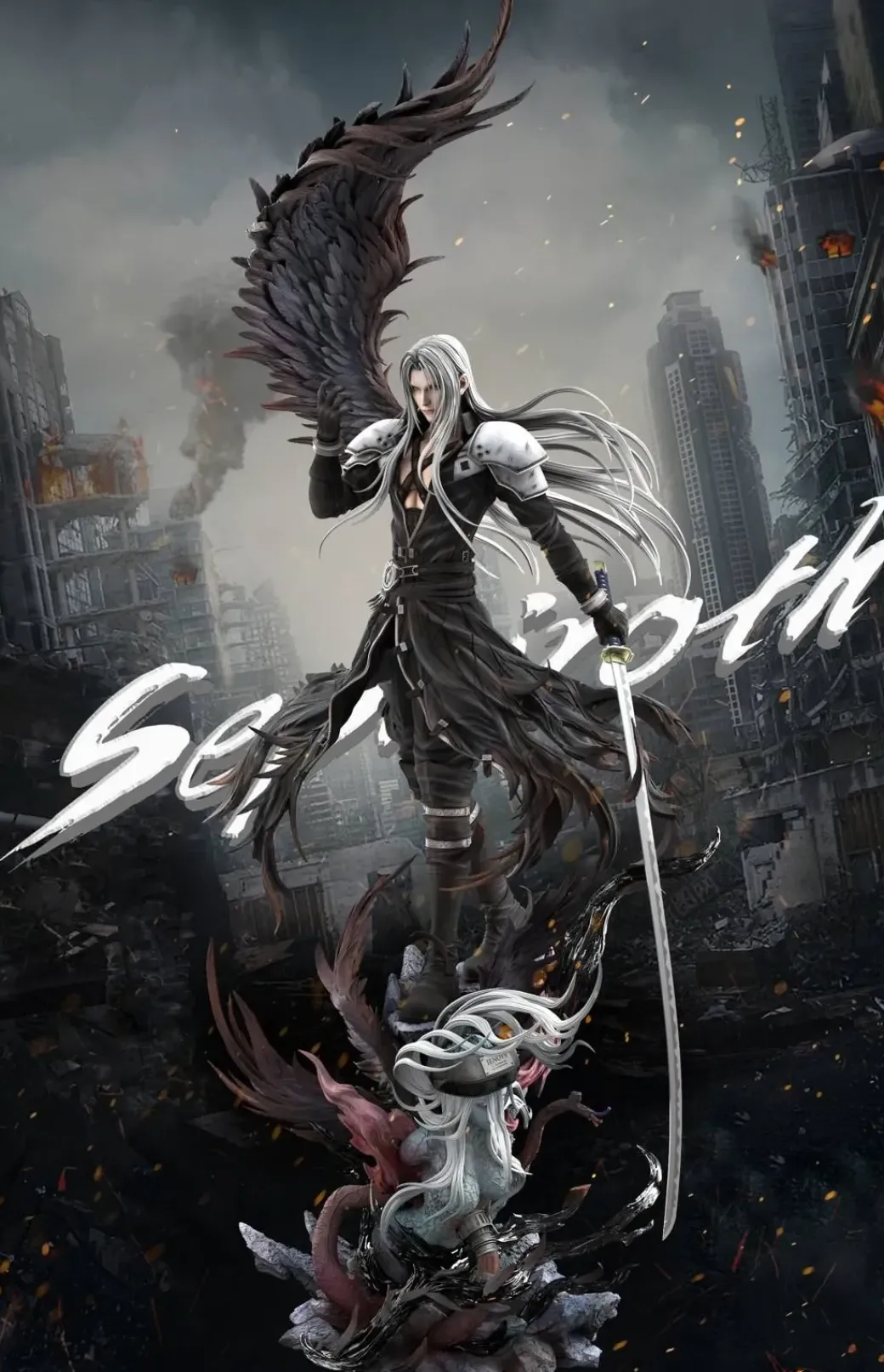 1/6 Scale Sephiroth - (FF7) Final Fantasy VII Resin Statue - Hunter Fan Studios